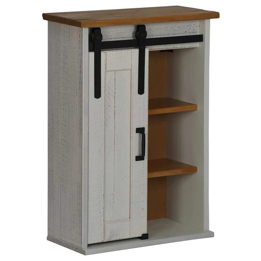 Armoire suspendue HALDEN porte coulissante blanc 49x22,5x70 cm - 2