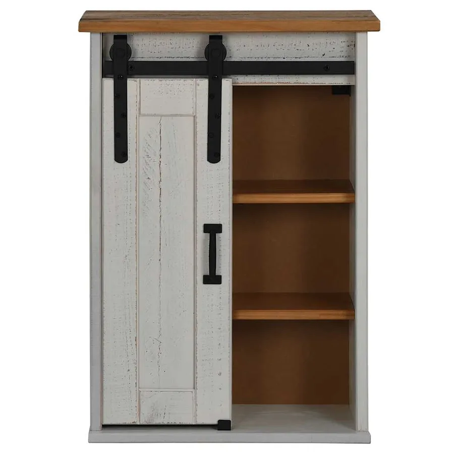 Armoire suspendue HALDEN porte coulissante blanc 49x22,5x70 cm - 3