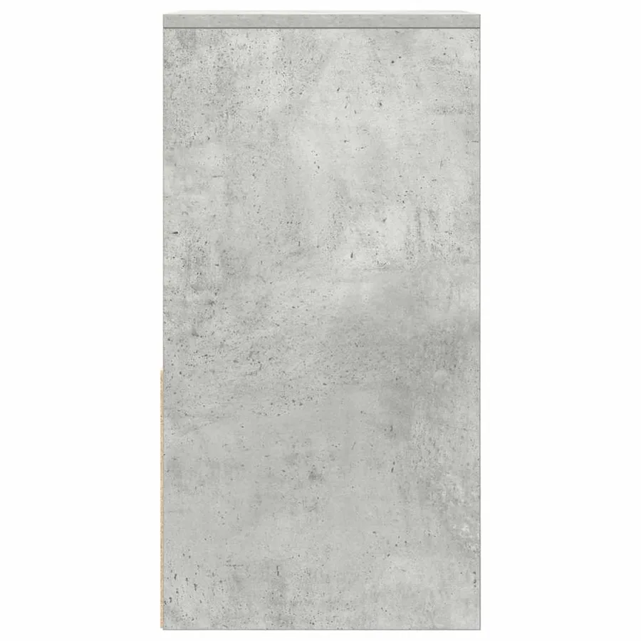 Table de chevet avec tiroir gris béton 35x34x66,5 cm - 6