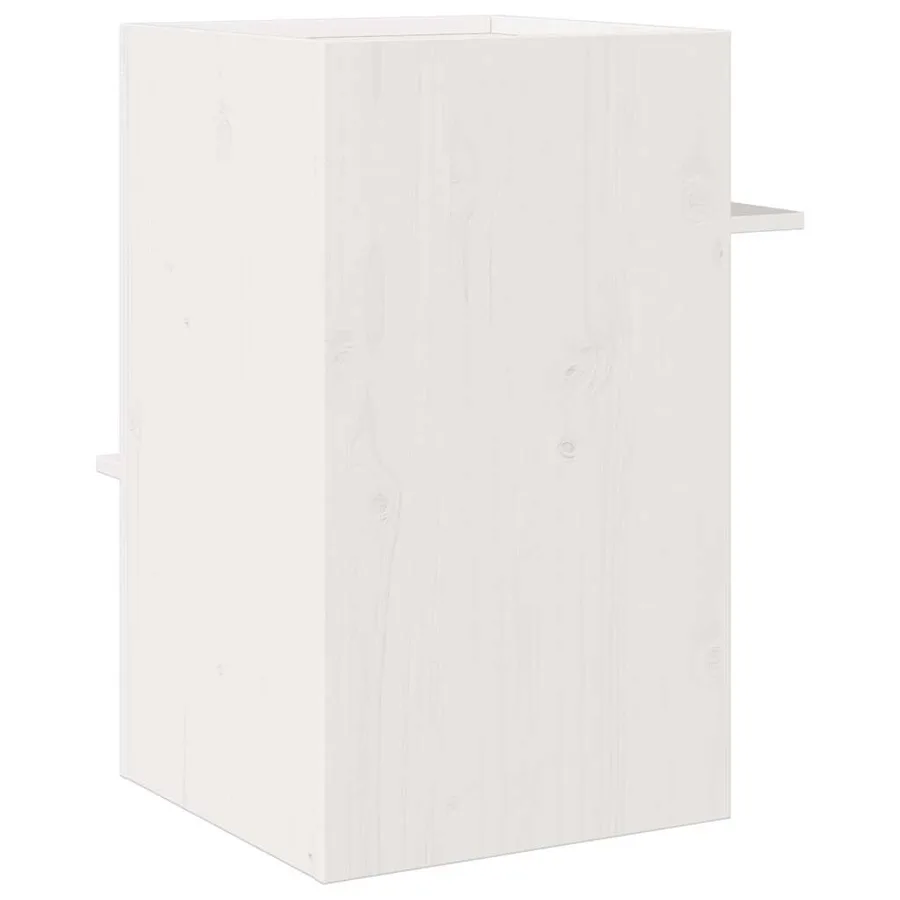 Maison pour chat blanc 43x43x60 cm bois de pin massif - 5