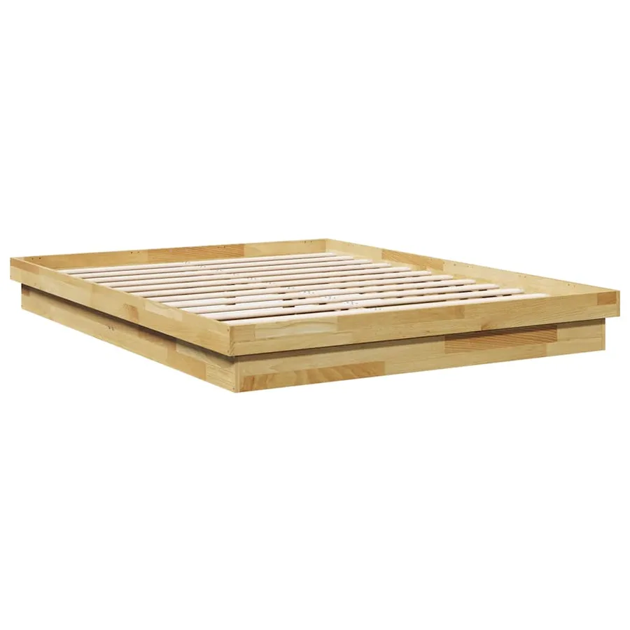 Cadre de lit sans matelas 160x200 cm bois massif de chêne - 3