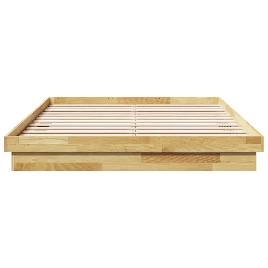 Cadre de lit sans matelas 160x200 cm bois massif de chêne - 6