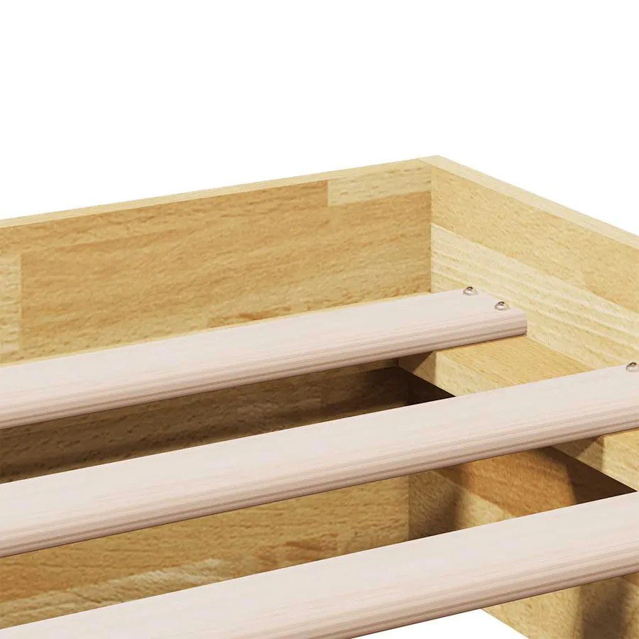 Cadre de lit sans matelas 160x200 cm bois massif de chêne - 9