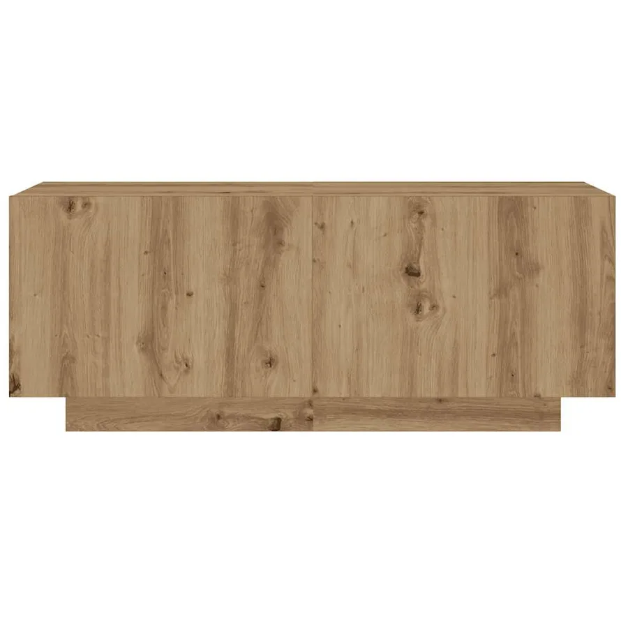 Meuble TV avec lumières LED chêne artisanal bois d'ingénierie - 9