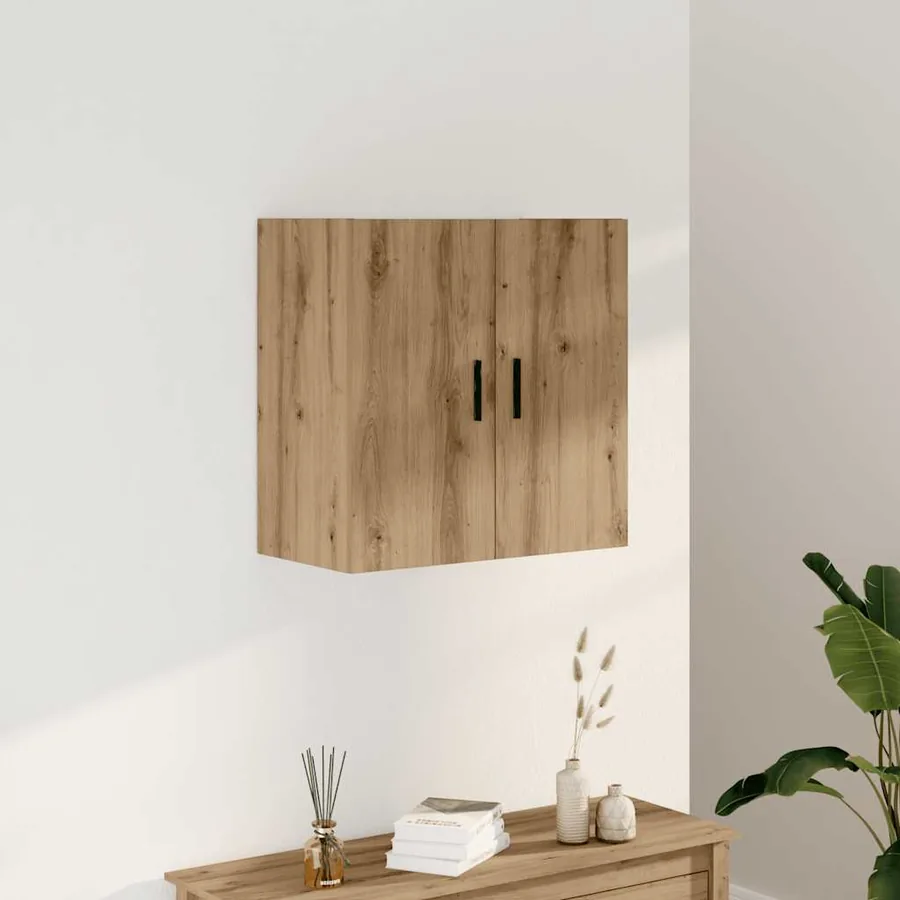 Armoire murale chêne artisanal 60x31x60 cm bois d'ingénierie