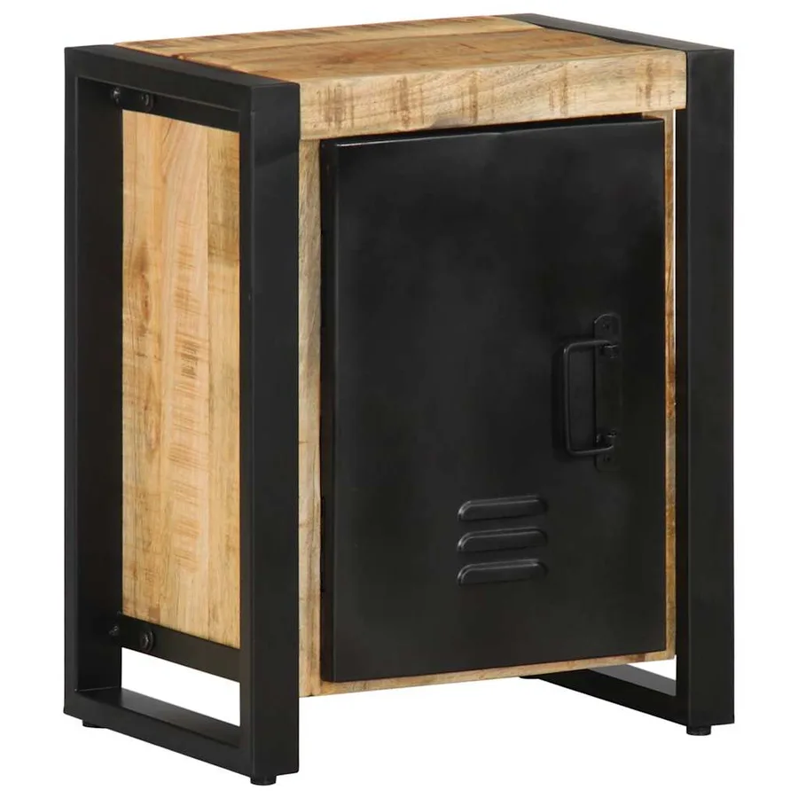 Tables de chevet 2 pcs bois de manguier massif brut - 11