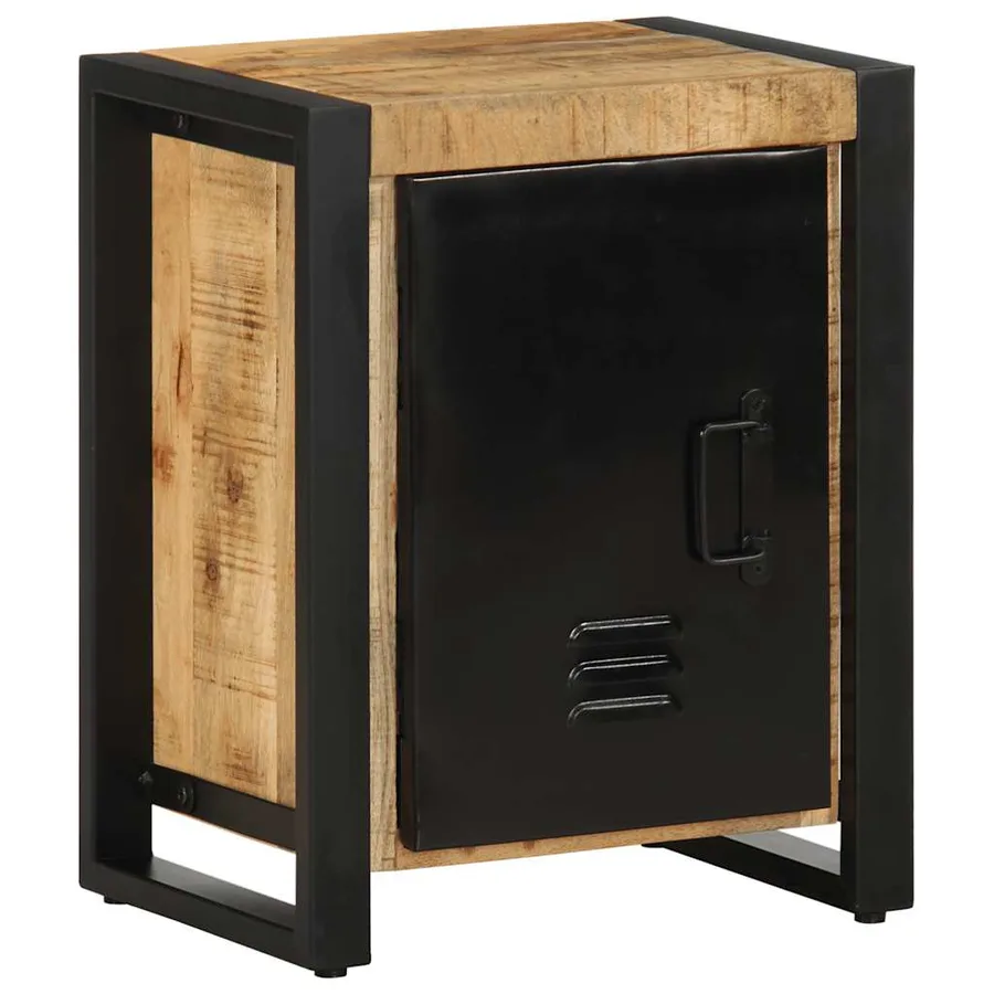 Tables de chevet 2 pcs bois de manguier massif brut - 2