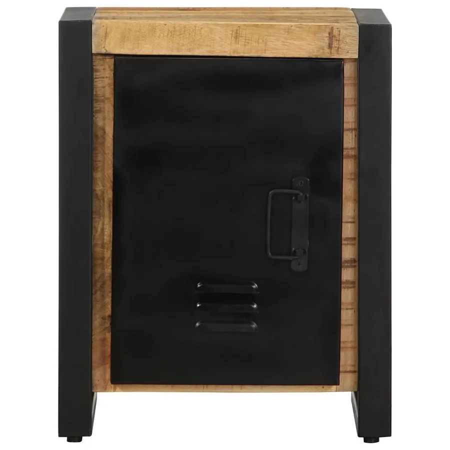 Tables de chevet 2 pcs bois de manguier massif brut - 4