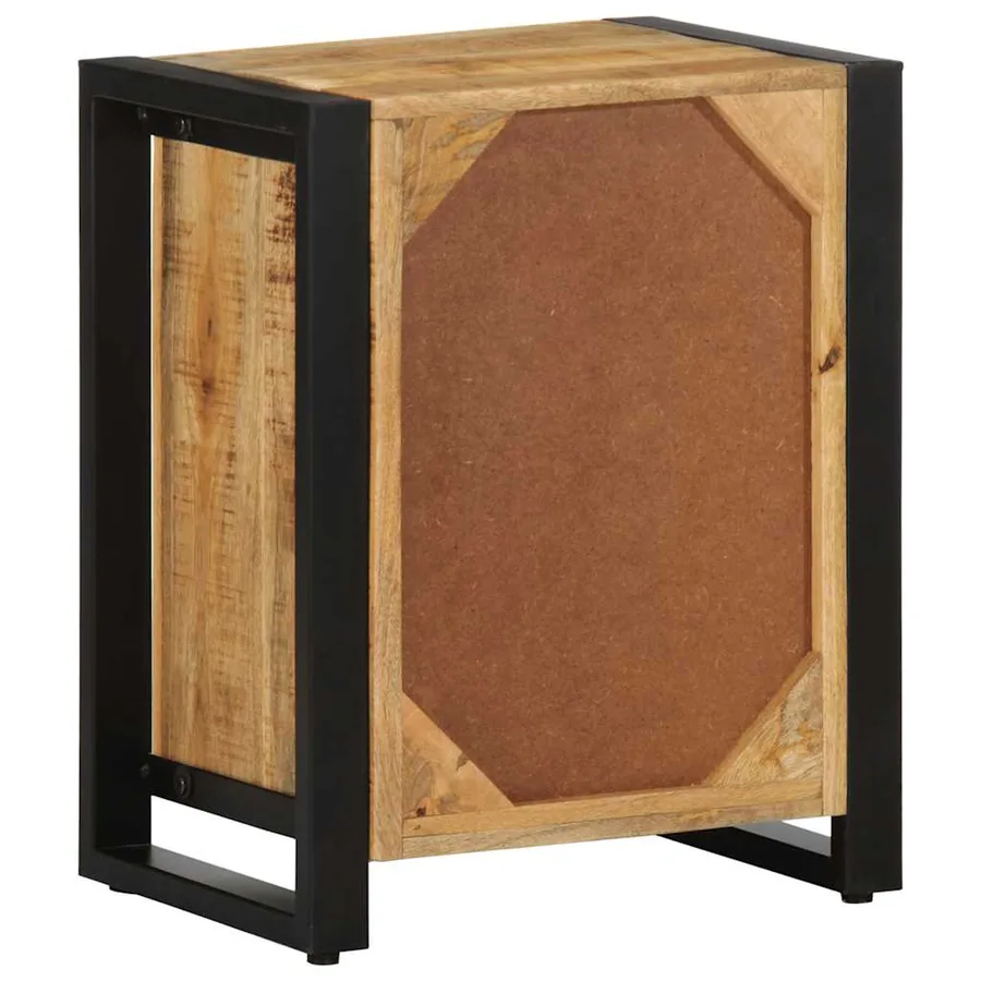 Tables de chevet 2 pcs bois de manguier massif brut - 6
