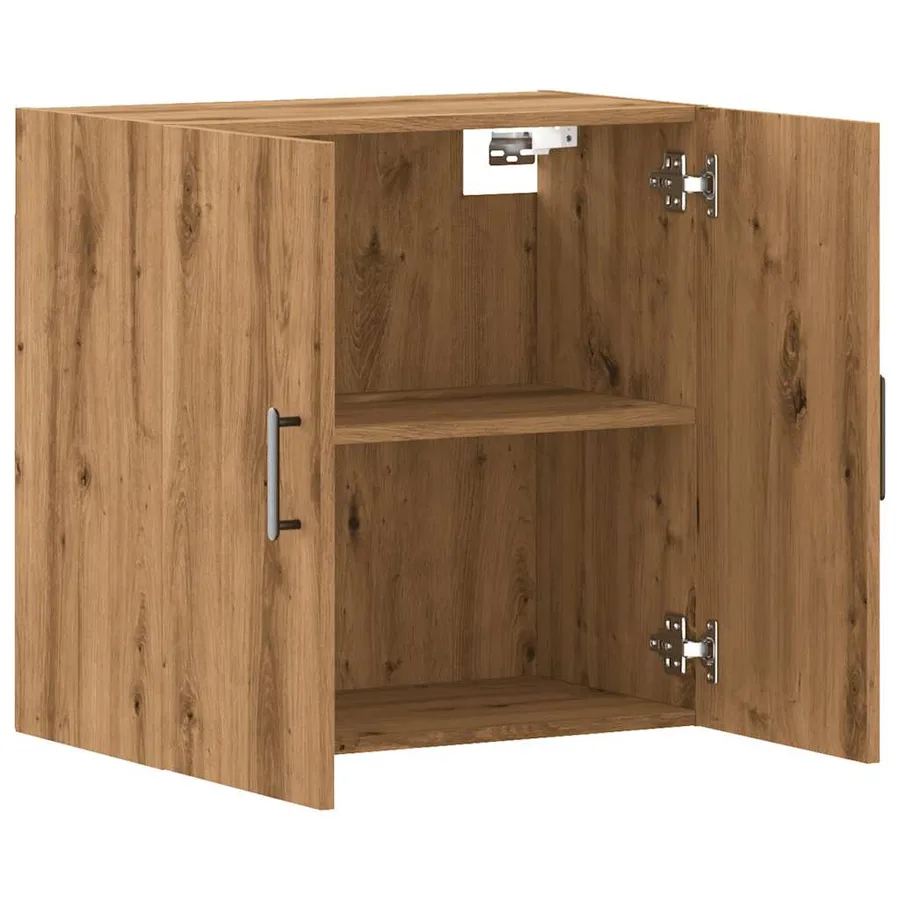 Armoire murale chêne artisanal 60x31x60 cm bois d'ingénierie - 2