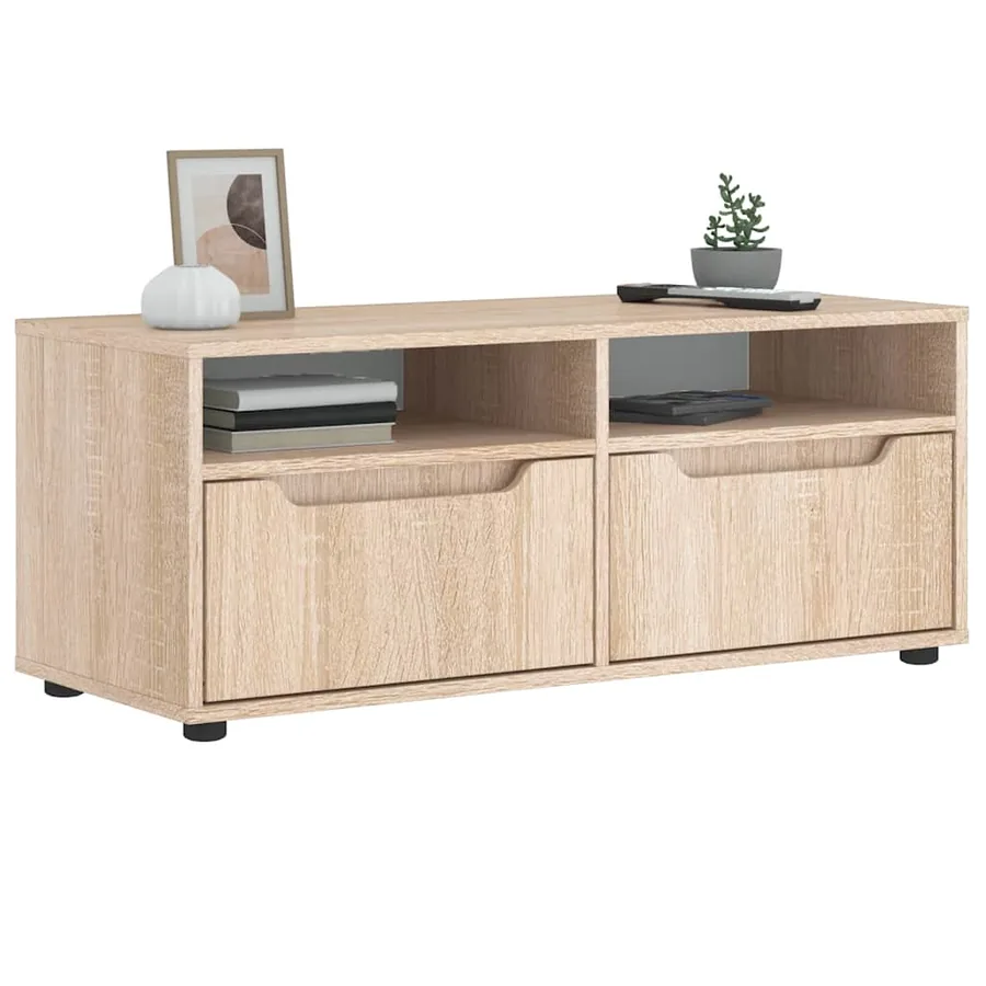 Meuble TV VISNES chêne sonoma 100x40x38 cm bois d'ingénierie