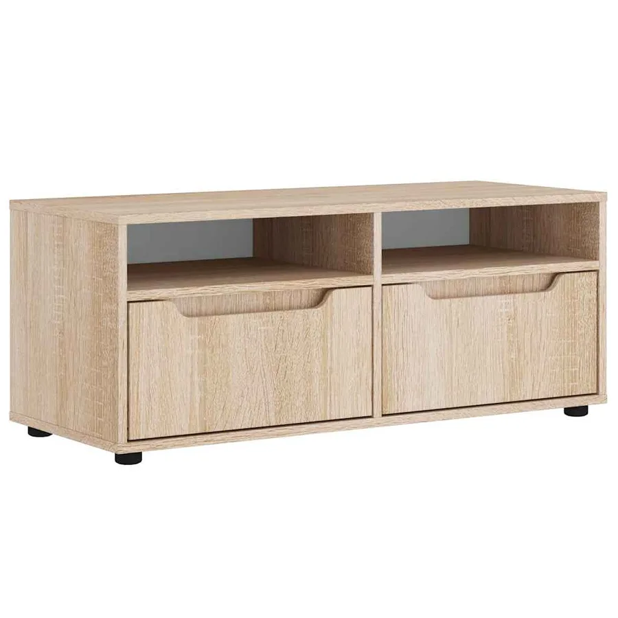 Meuble TV VISNES chêne sonoma 100x40x38 cm bois d'ingénierie - 2