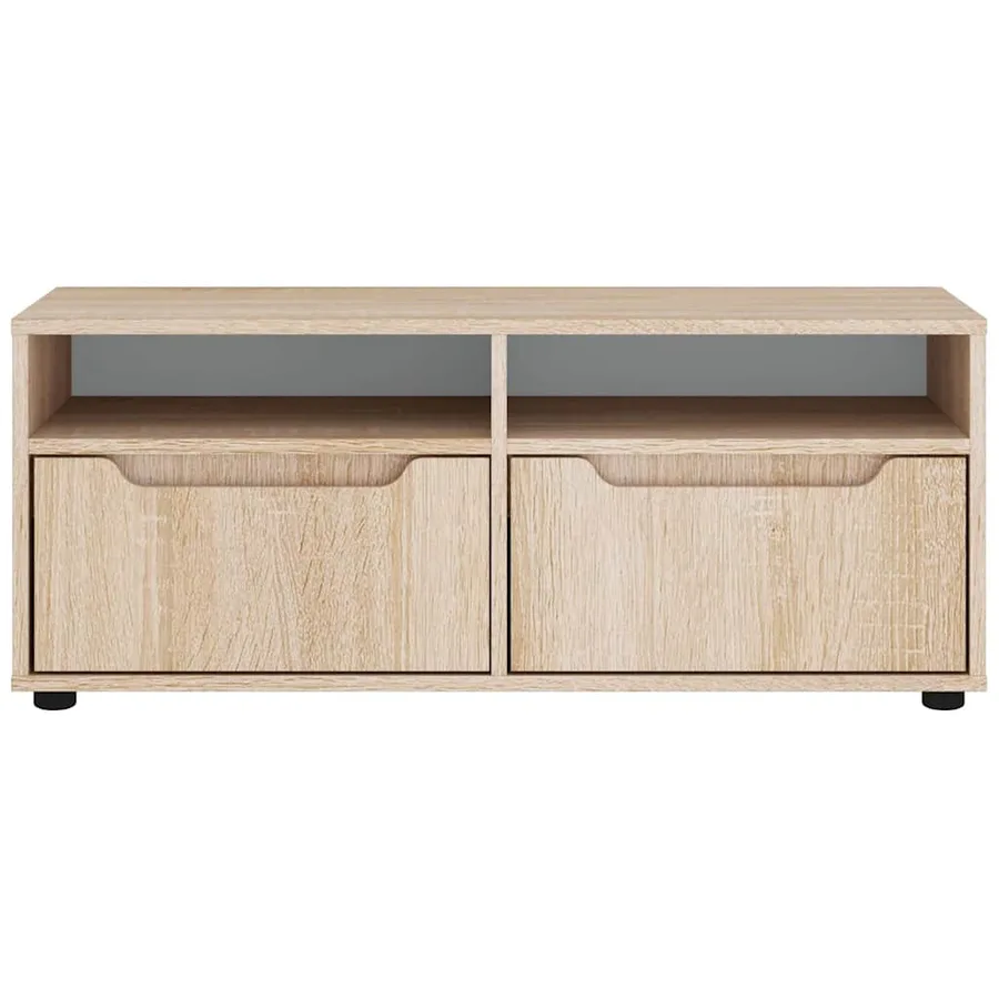 Meuble TV VISNES chêne sonoma 100x40x38 cm bois d'ingénierie - 5