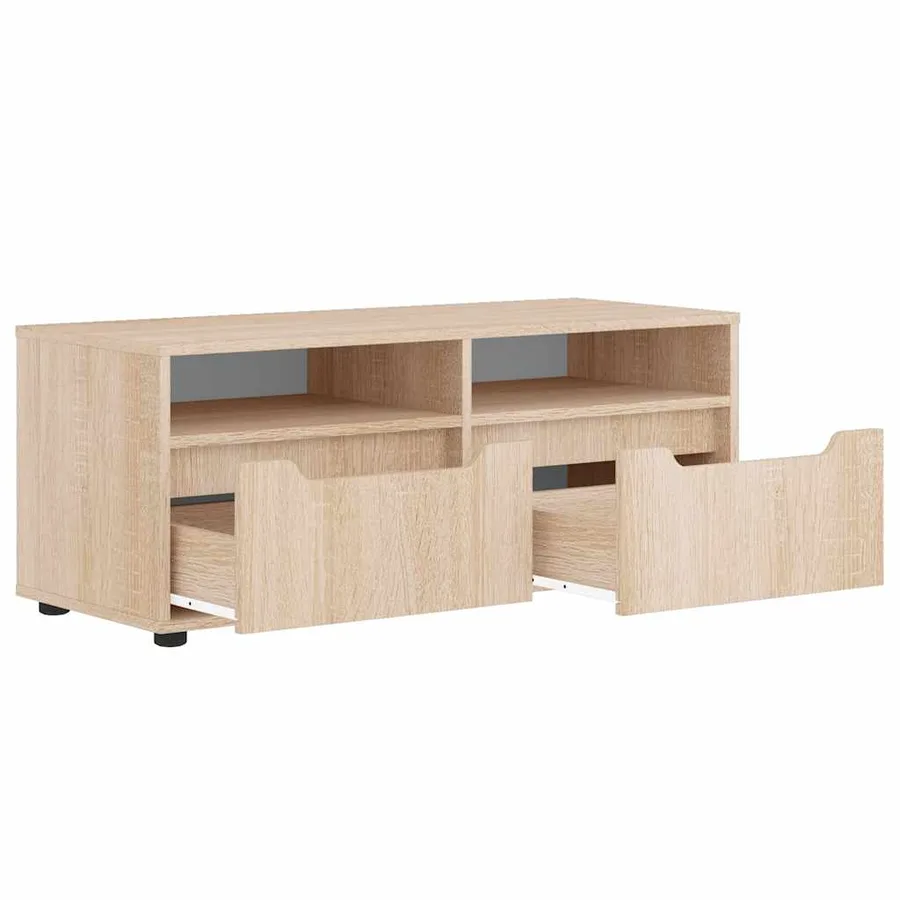 Meuble TV VISNES chêne sonoma 100x40x38 cm bois d'ingénierie - 6