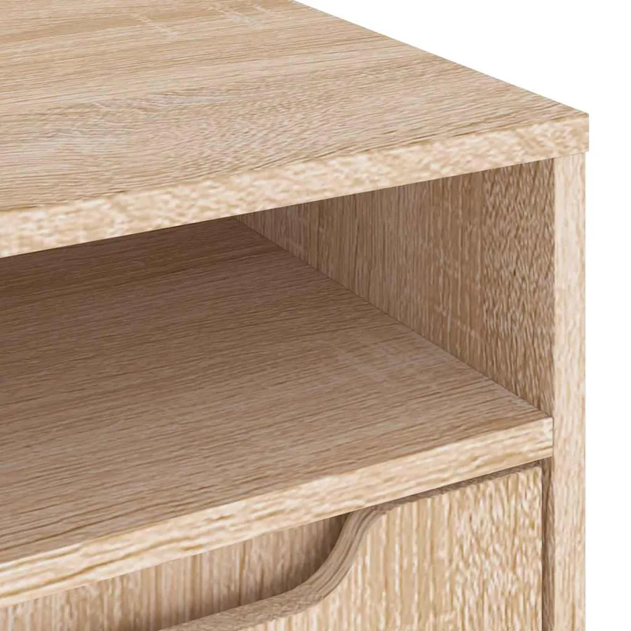 Meuble TV VISNES chêne sonoma 100x40x38 cm bois d'ingénierie - 9