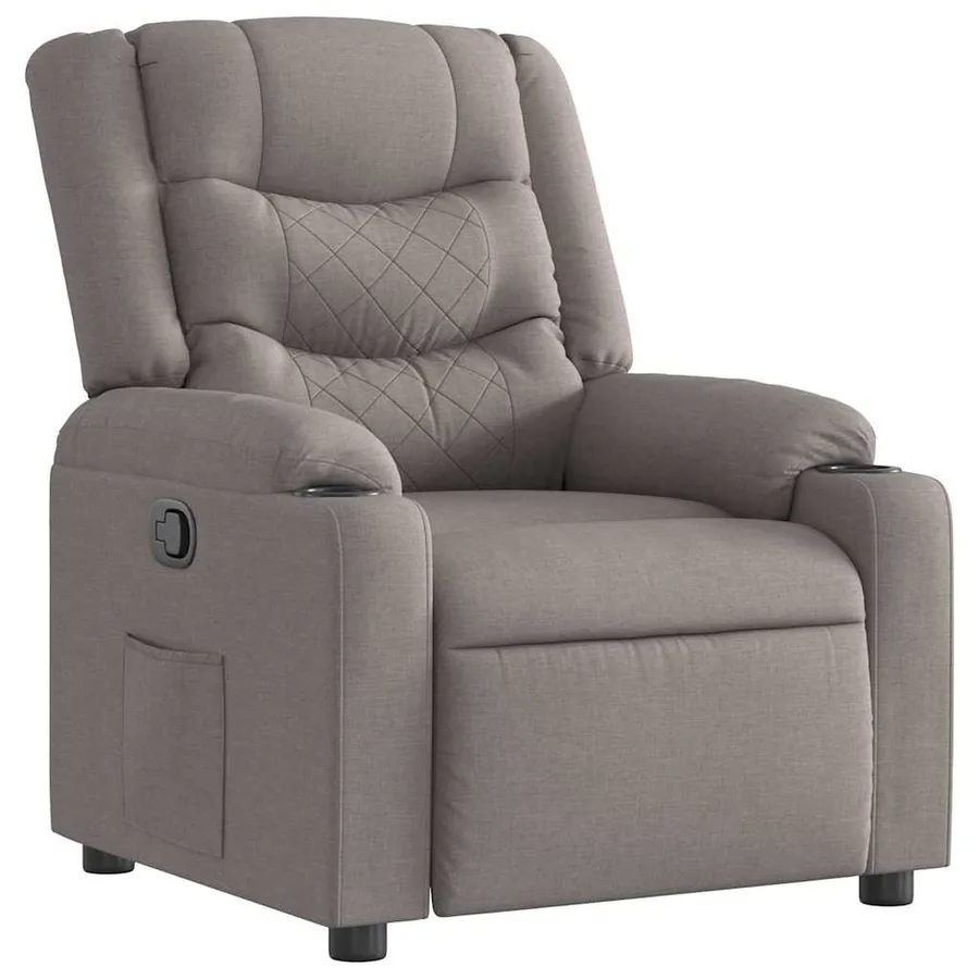 Fauteuil inclinable Taupe Tissu - 2
