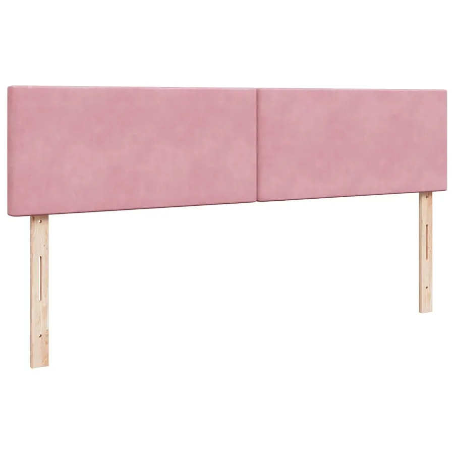 Cadre de lit ottoman avec matelas rose 200x200 cm velours - 9