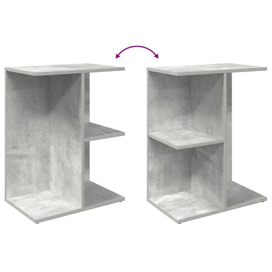 Tables de chevet 2 pcs gris béton 46,5x29x61 cm bois ingénierie - 8