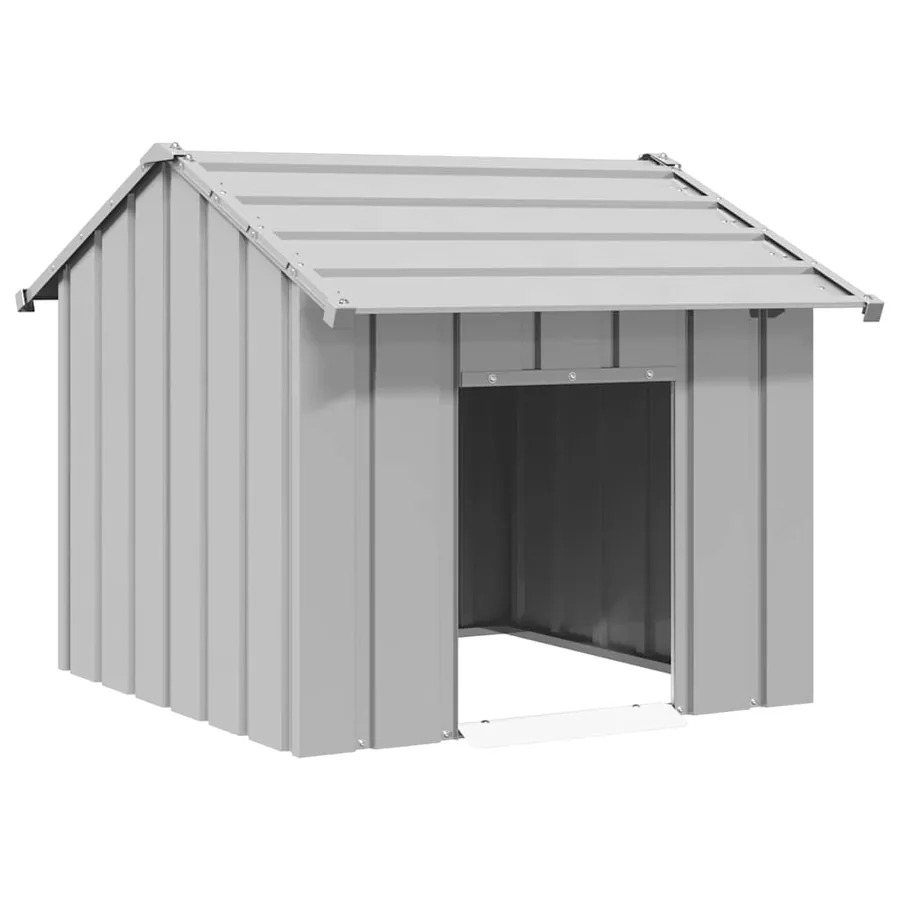 Niche pour chien avec toit noir 85x107x81 cm acier galvanisé
