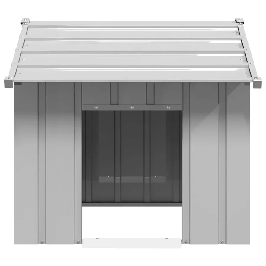 Niche pour chien avec toit noir 85x107x81 cm acier galvanisé - 3