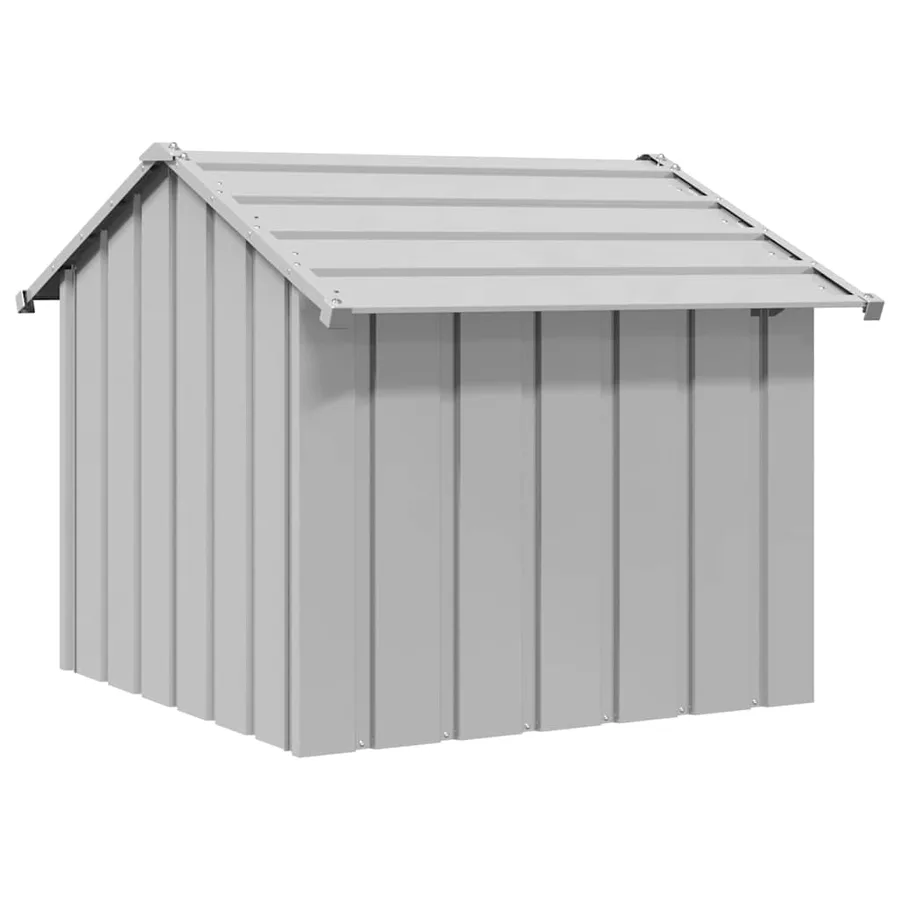 Niche pour chien avec toit noir 85x107x81 cm acier galvanisé - 5