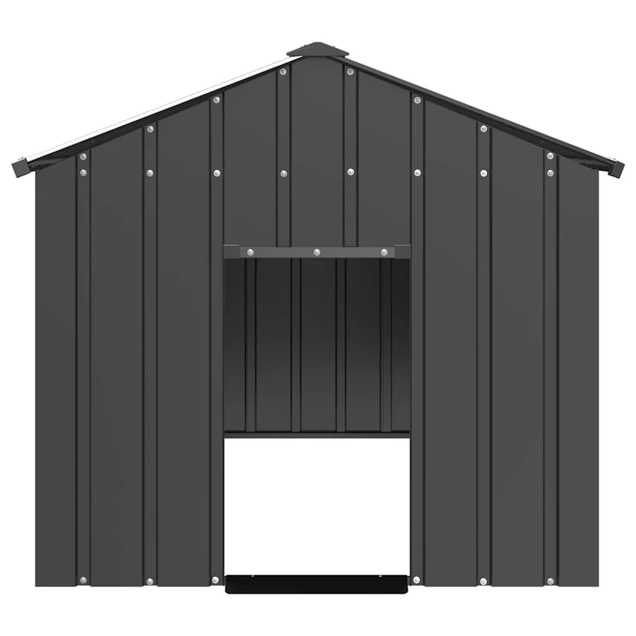 Niche pour chien avec toit noir 114x202x101 cm acier galvanisé - 3