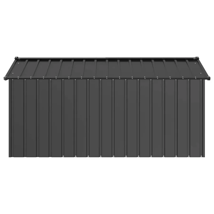 Niche pour chien avec toit noir 114x202x101 cm acier galvanisé - 4