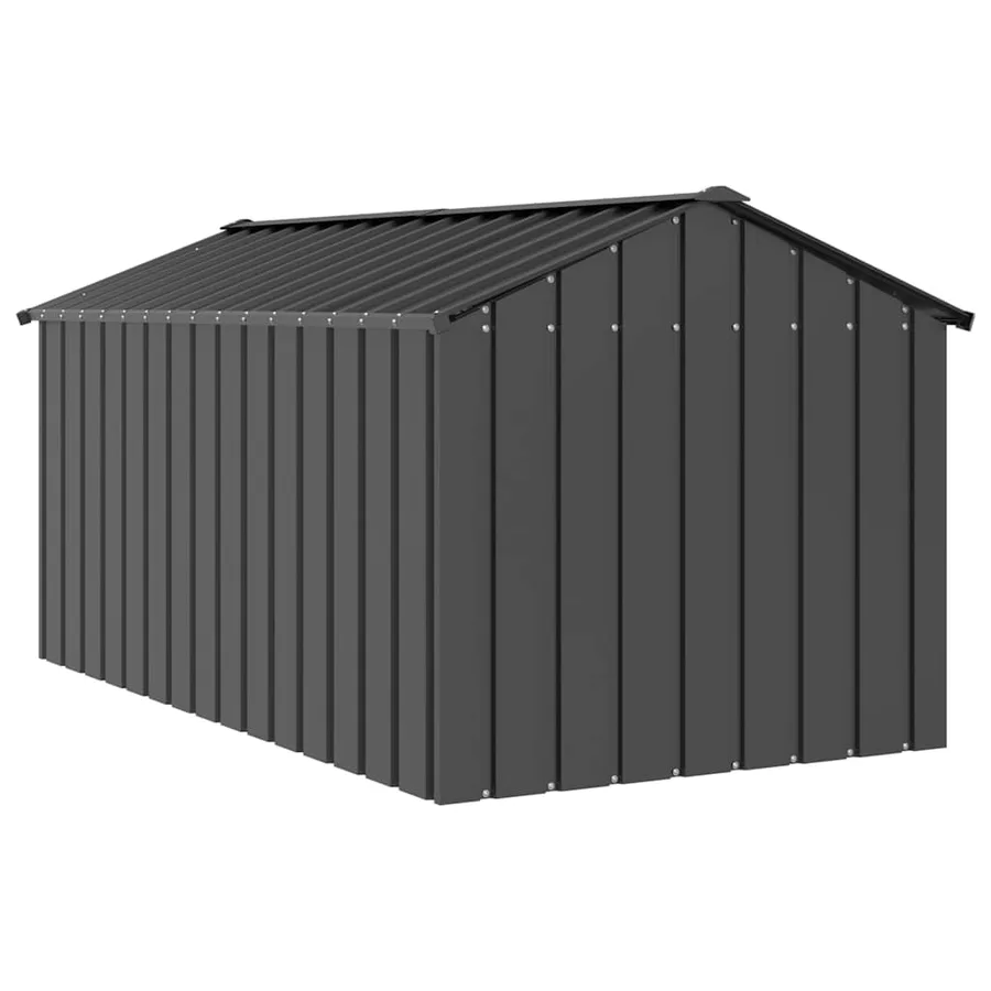 Niche pour chien avec toit noir 114x202x101 cm acier galvanisé - 5