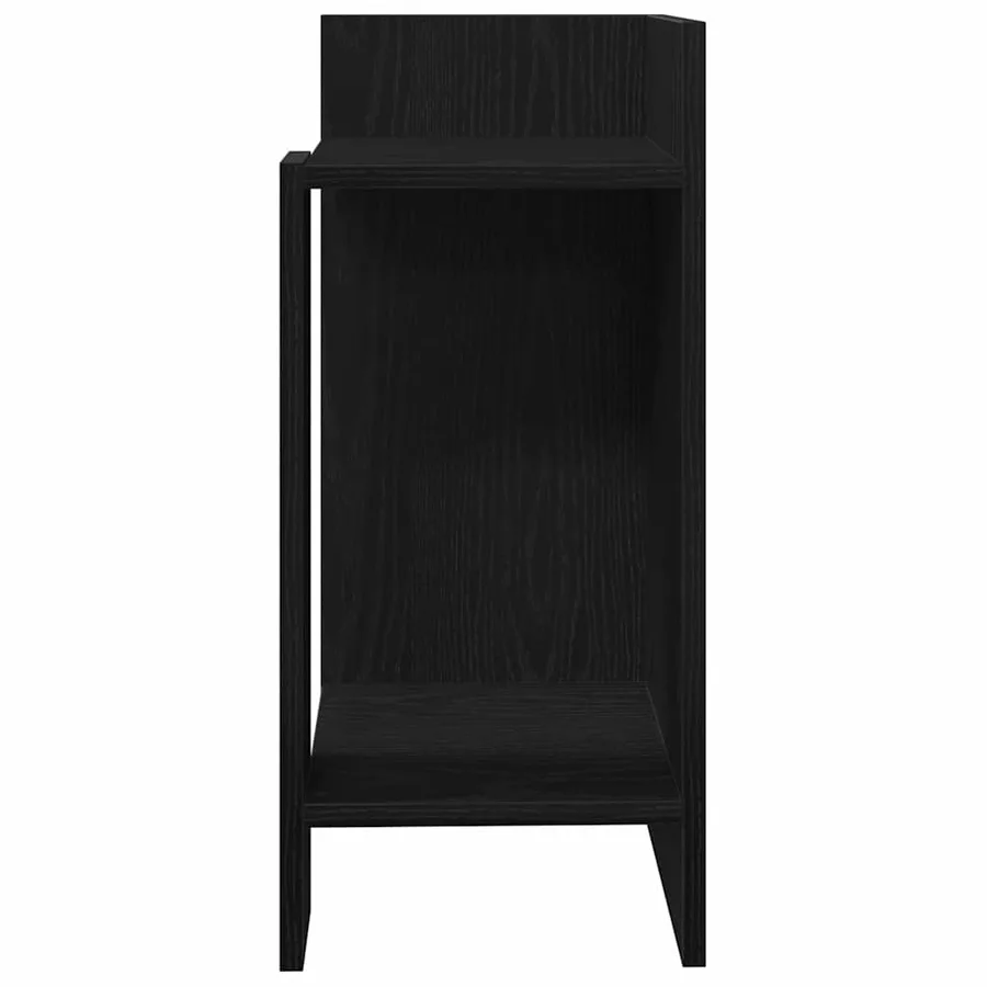 Tables d'appoint 2 pcs avec étagère noir 25,5x27x60 cm - 5