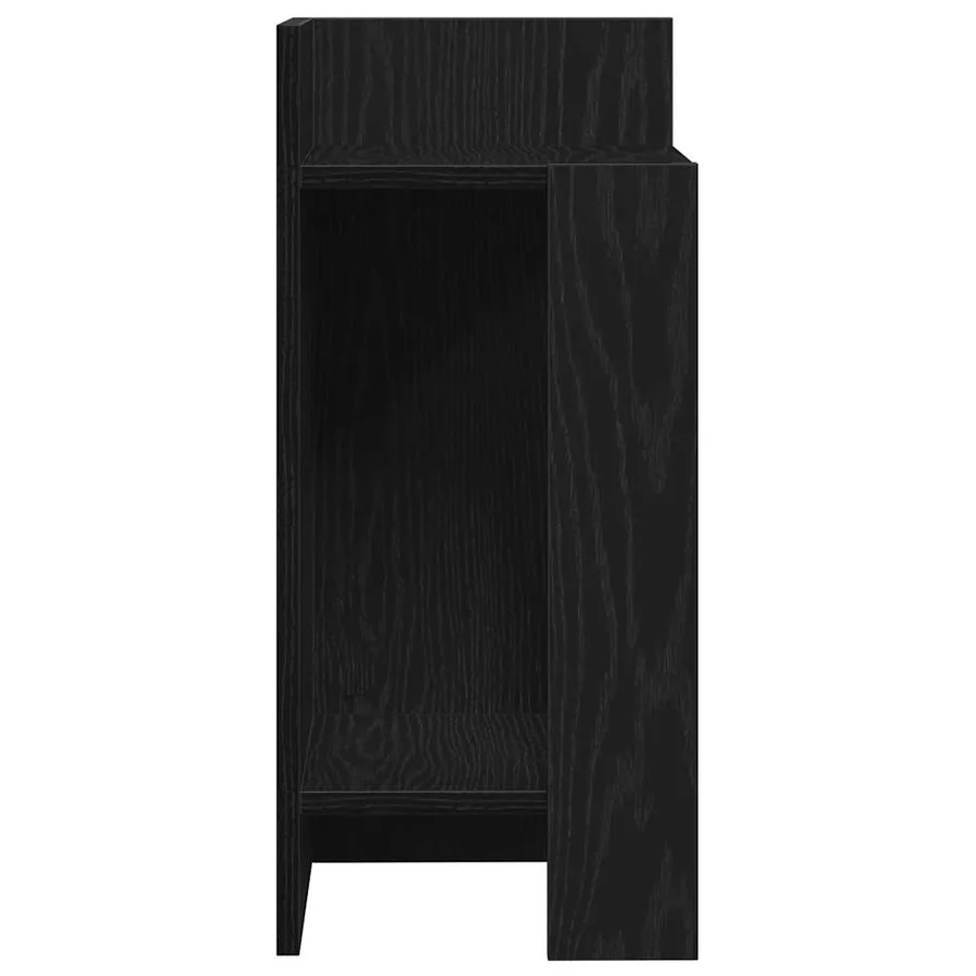 Tables d'appoint 2 pcs avec étagère noir 25,5x27x60 cm - 6