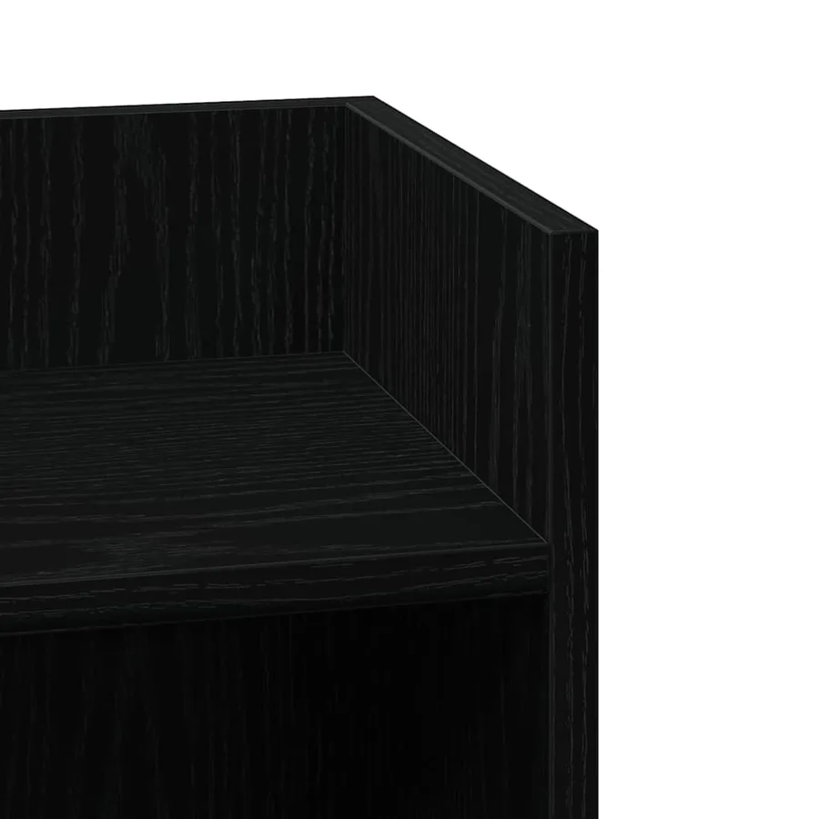 Tables d'appoint 2 pcs avec étagère noir 25,5x27x60 cm - 8