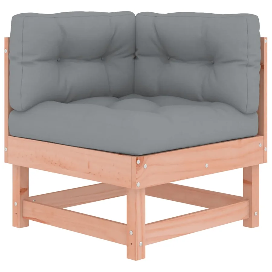 Salon de jardin 5 pcs avec coussins bois massif douglas - 5