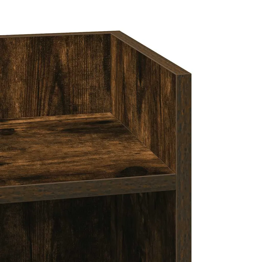 Tables d'appoint 2 pcs avec étagère chêne fumé 25,5x27x60 cm - 8