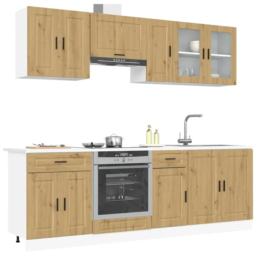 Ensemble d'armoires de cuisine 8 pcs Kalmar bois d'ingénierie