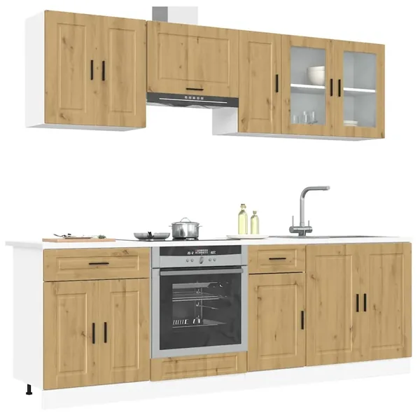 Ensemble d'armoires de cuisine 8 pcs Kalmar bois d'ingénierie