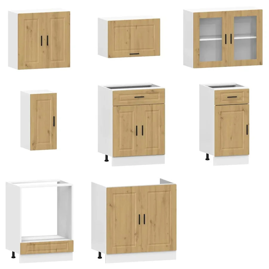 Ensemble d'armoires de cuisine 8 pcs Kalmar bois d'ingénierie - 4