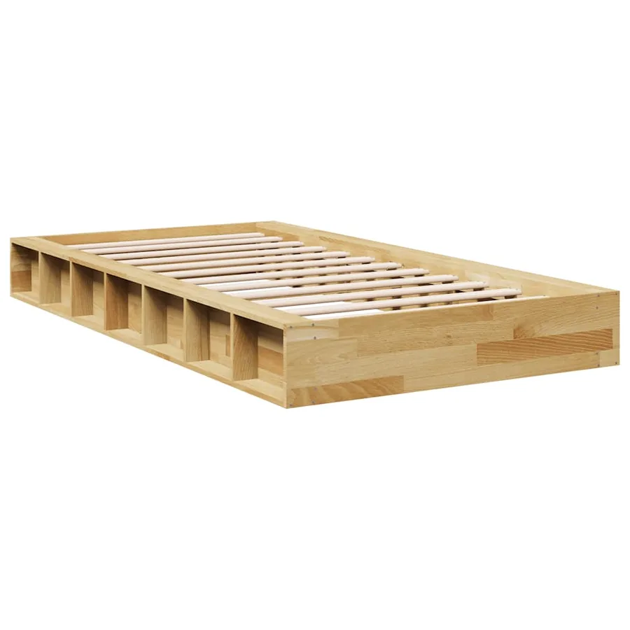 Cadre de lit sans matelas 90x190 cm bois massif de chêne - 3