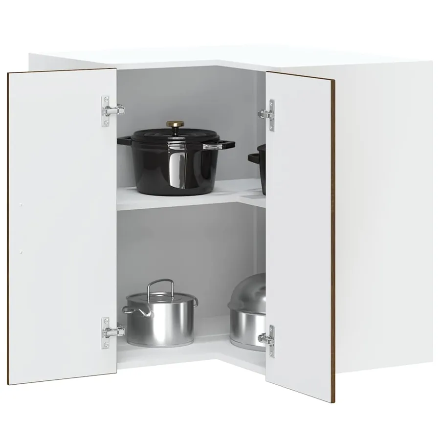 Armoire murale d'angle de cuisine Kalmar chêne marron