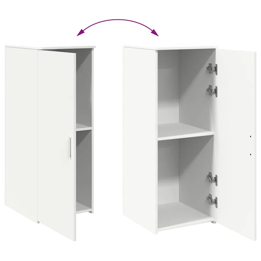 Armoire de rangement Blanc 40x45x103,5 cm Bois d'ingénierie - 8