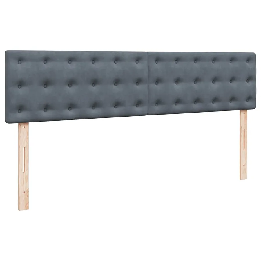 Cadre de lit ottoman avec matelas gris foncé 200x200 cm velours - 9