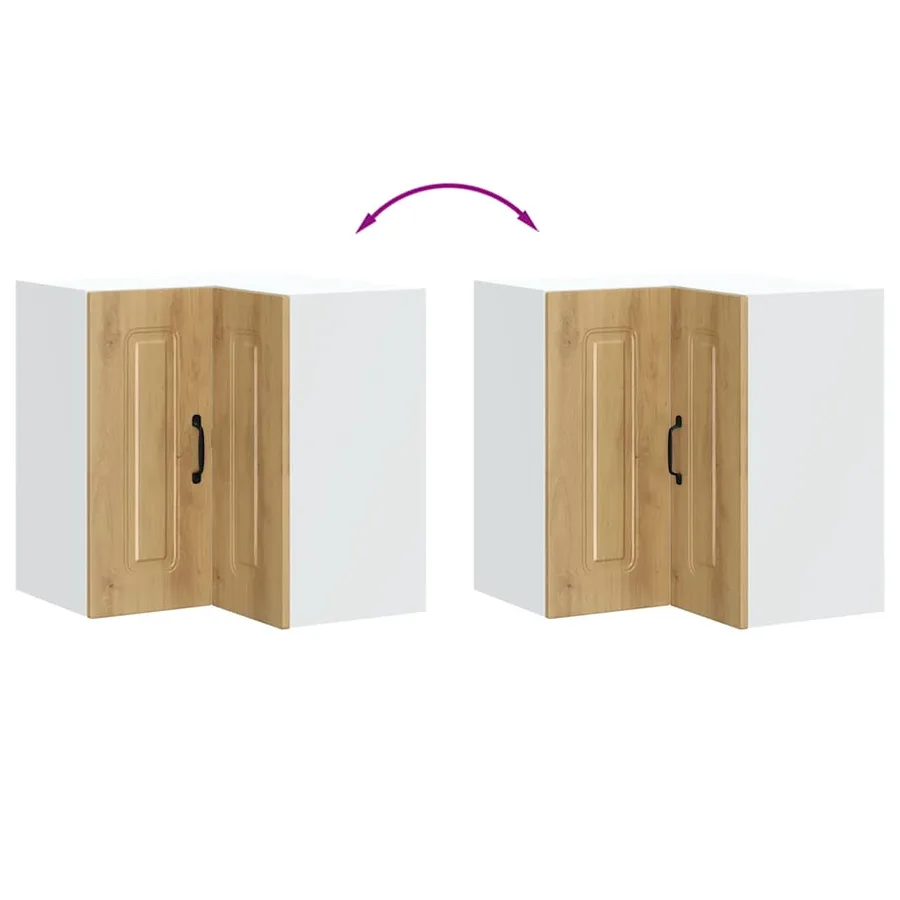 Armoire d'angle murale de cuisine Kalmar chêne artisanal - 8