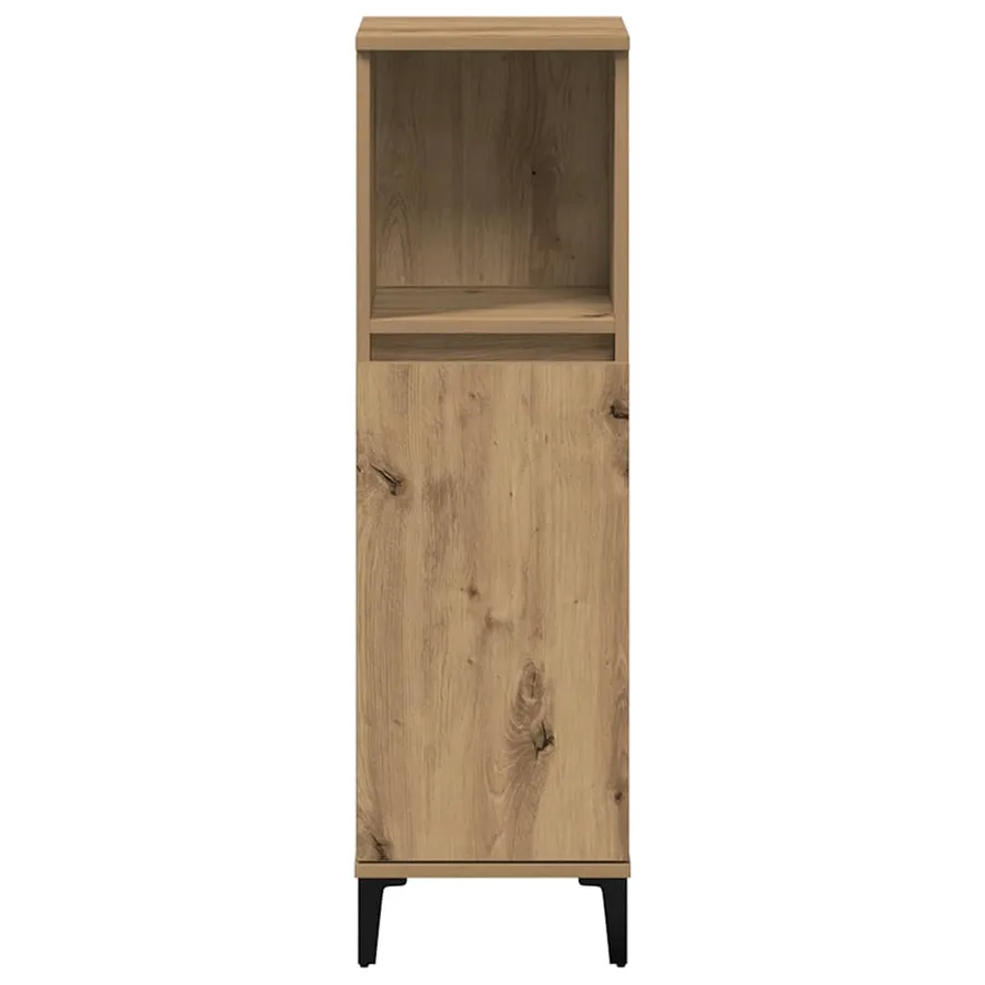 Armoire de salle de bain chêne artisanal 30x30x100 cm - 5