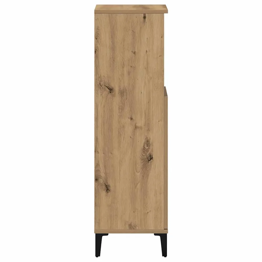 Armoire de salle de bain chêne artisanal 30x30x100 cm - 6