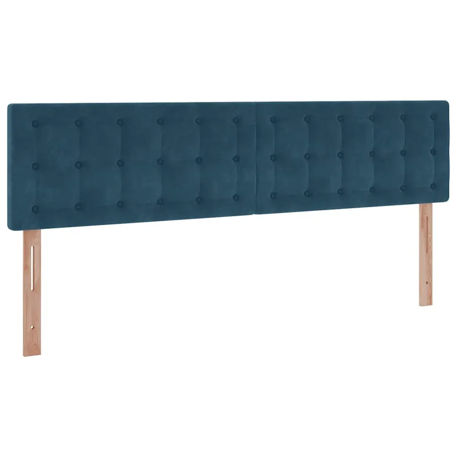 Cadre de lit ottoman avec matelas bleu foncé 200x200 cm velours - 10