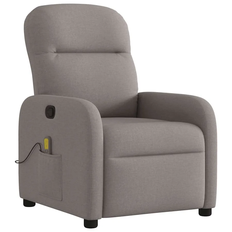 Fauteuil de massage inclinable Taupe Tissu - 2