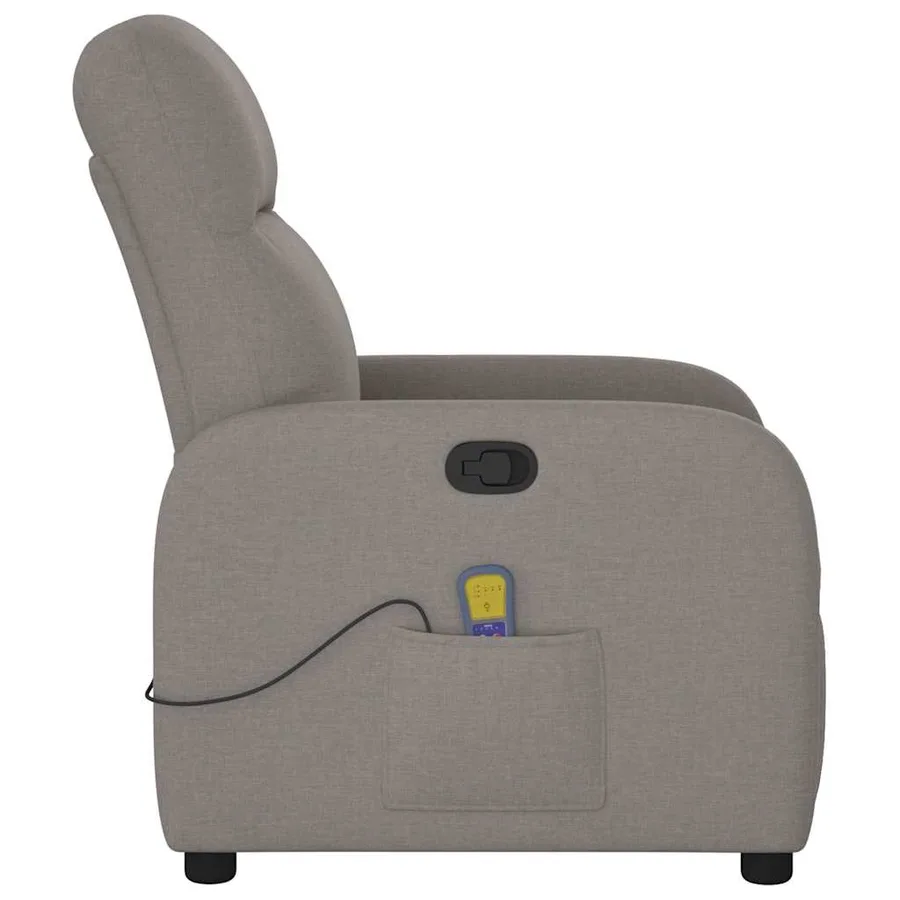 Fauteuil de massage inclinable Taupe Tissu - 4