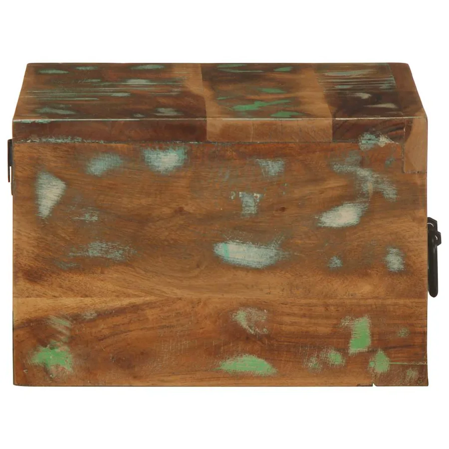 Table de chevet murale bois massif de récupération - 6