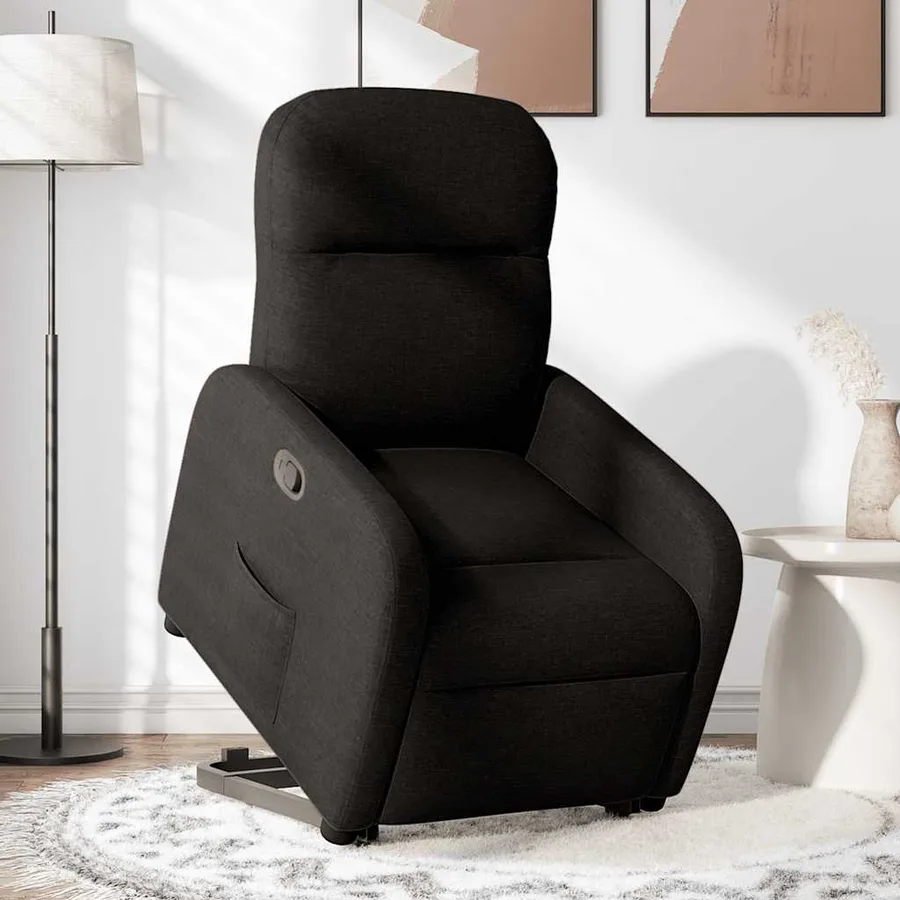 Fauteuil inclinable noir tissu - 2