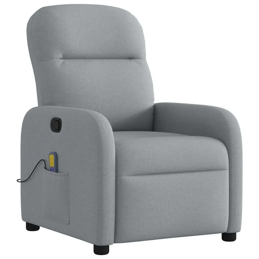 Fauteuil de massage inclinable Gris clair Tissu - 2