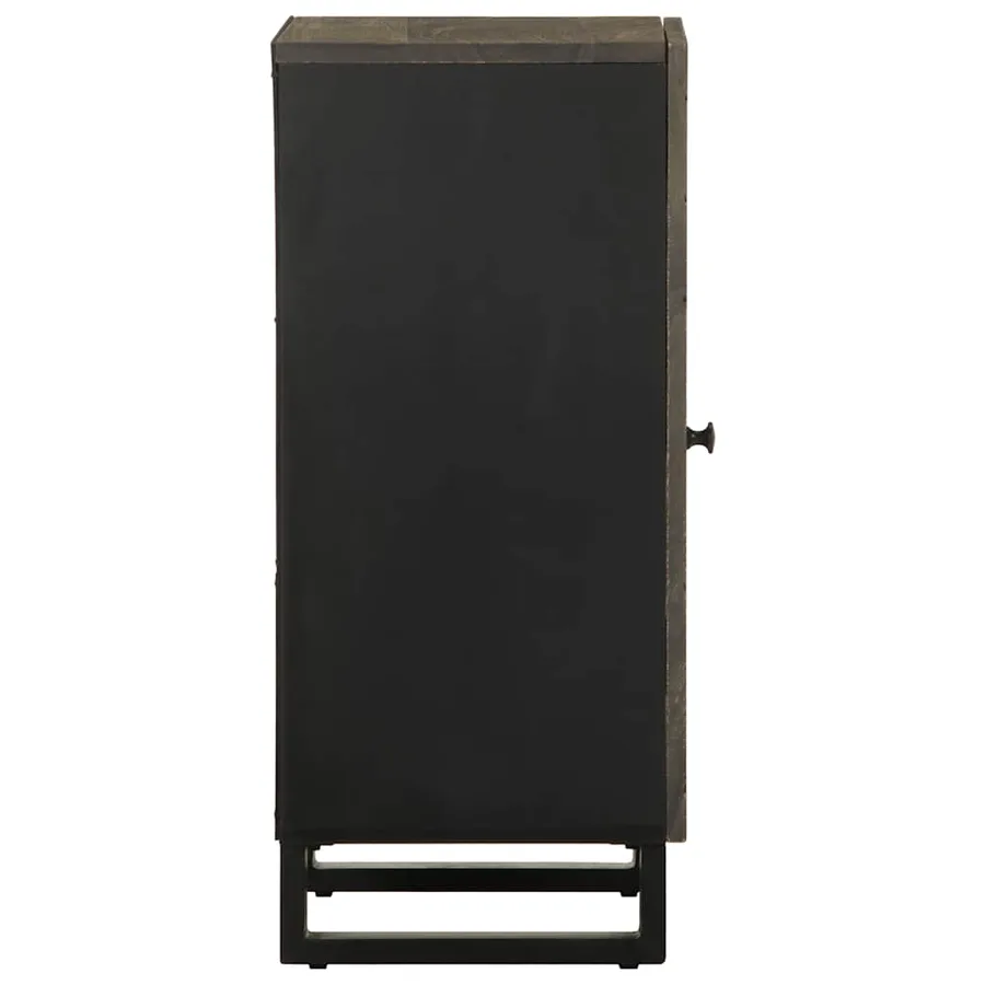 Buffet noir 40x33x75 cm bois massif de manguier - 4